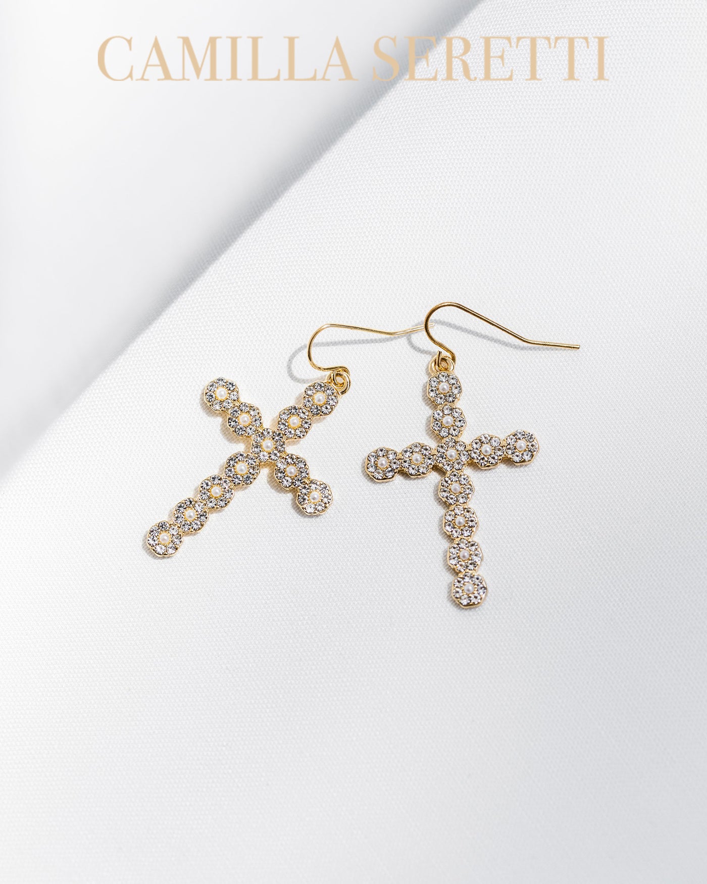 Ari Cross Earrings, Gold