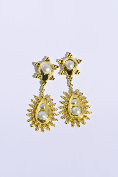 Mina Keshi Pearl Earrings