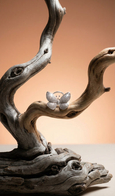 Leila Butterfly Ring, Silver