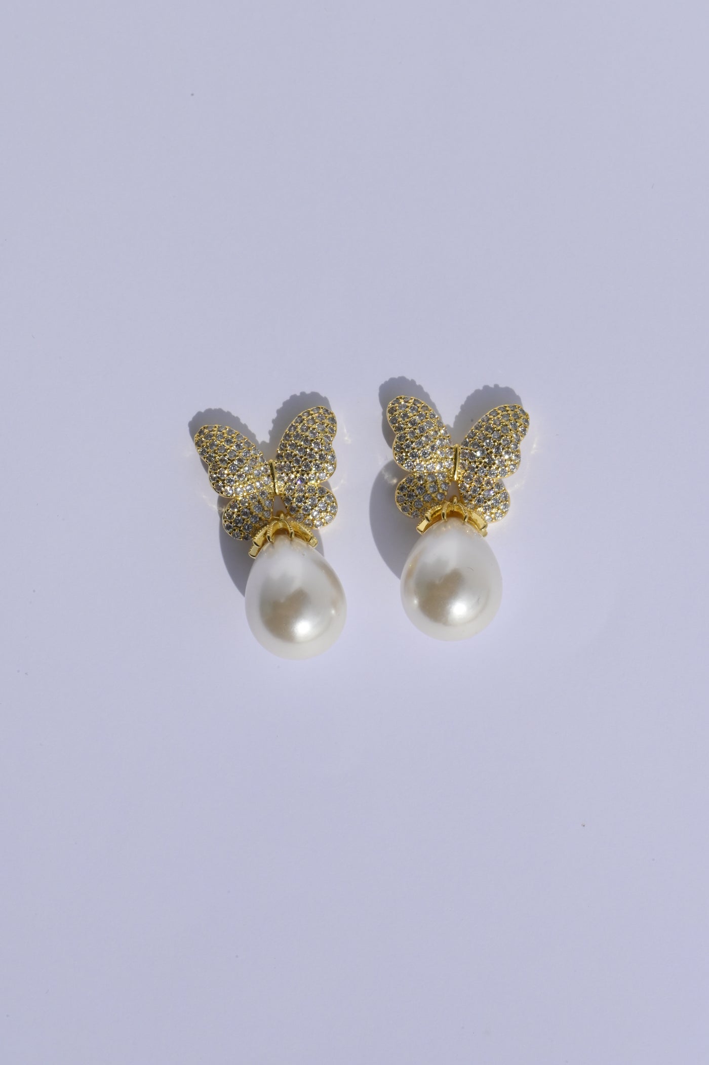 Julia Pearl Butterfly Earrings