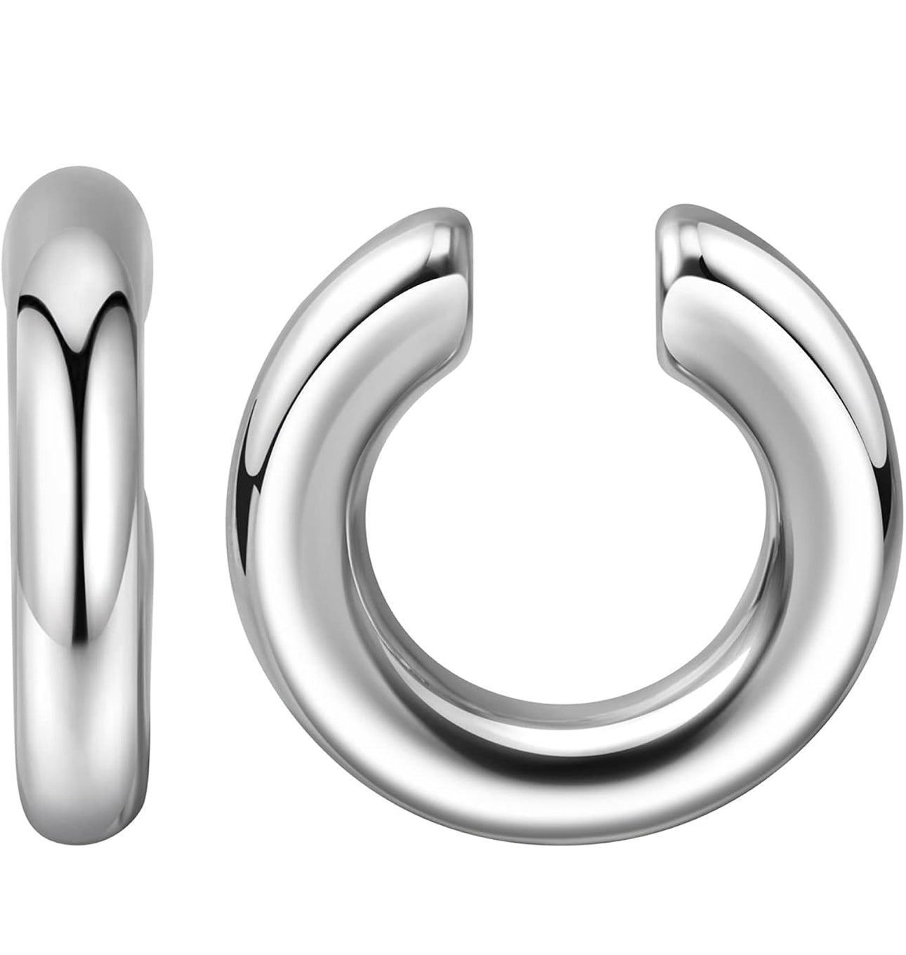 Silver Ear Cuff SET, one large, one small