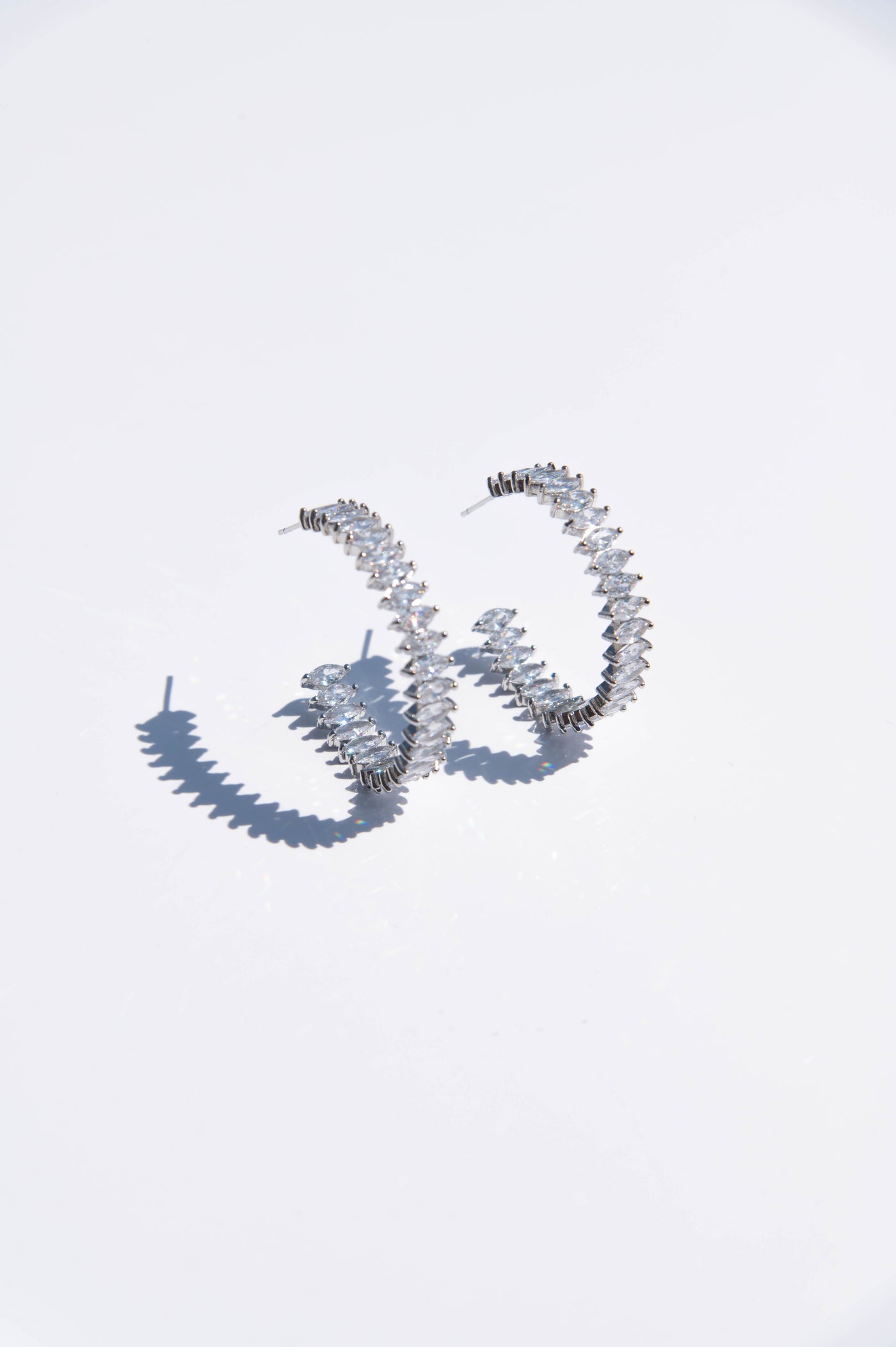 Mariko Marquise Hoop Earrings