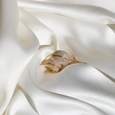 Eve Leaf Ring, Gold