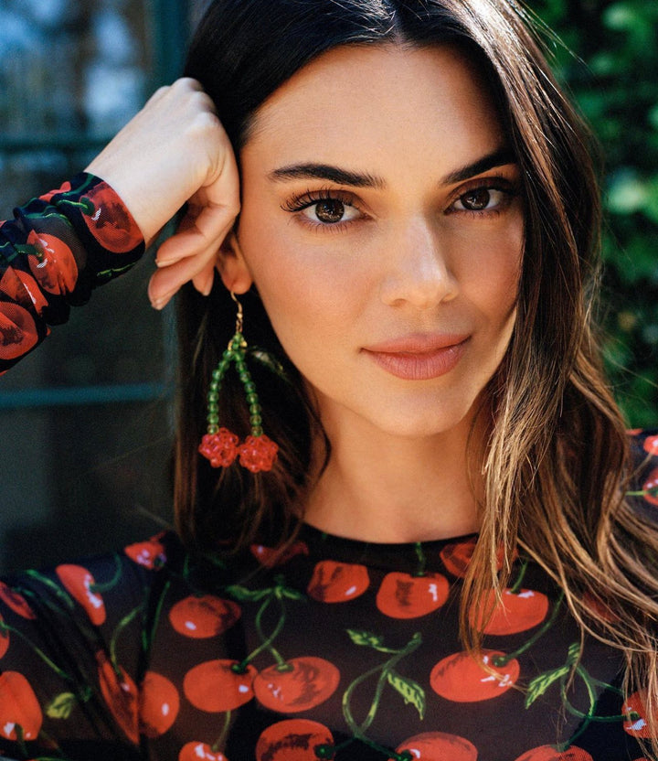 Sunday Beaded Cherry Earrings