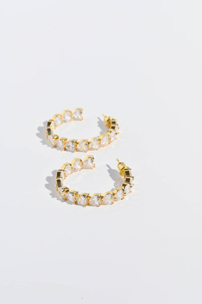 Seema Heart Hoop Earrings