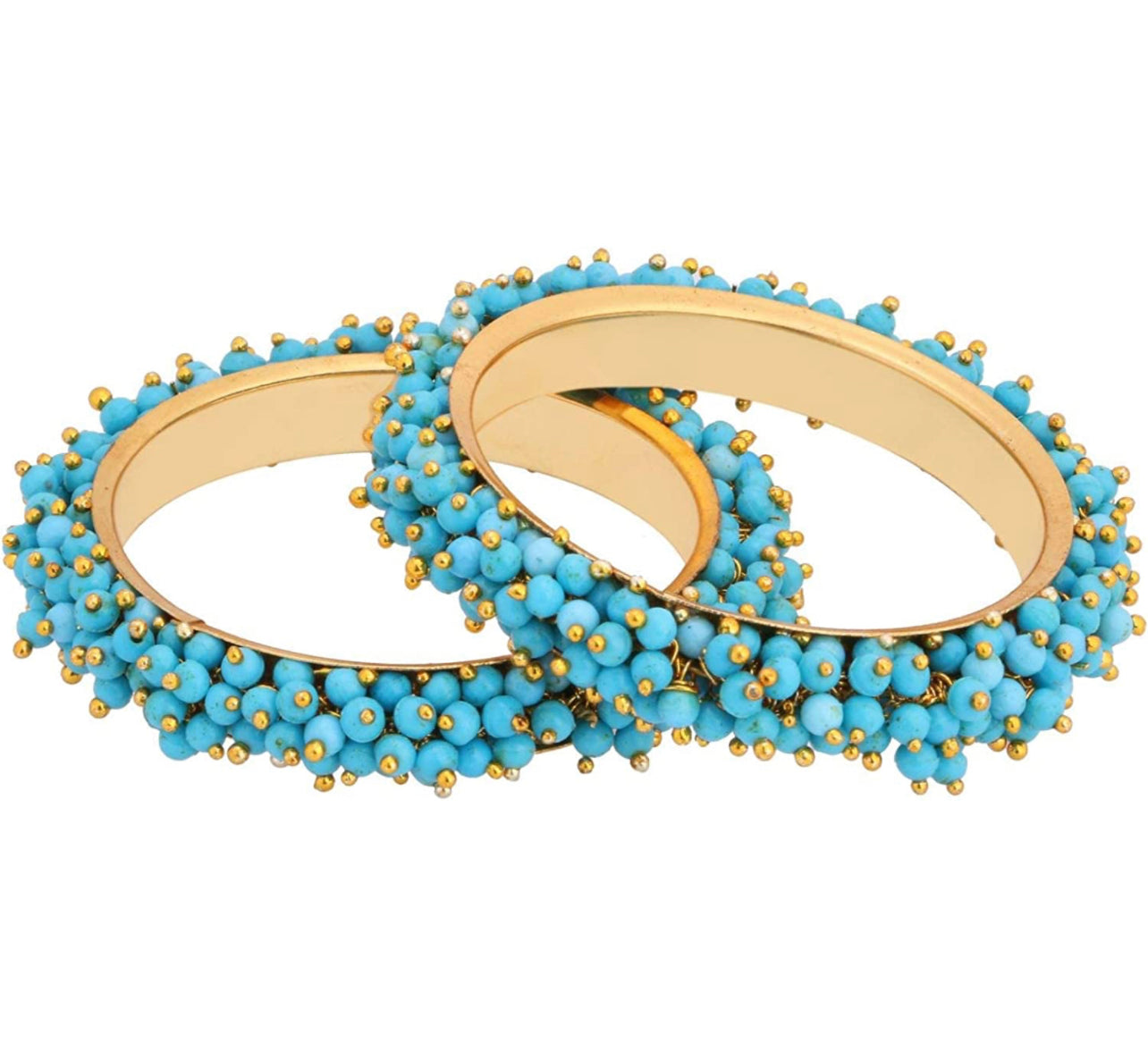 Tsen Turqoise Beaded Bangles