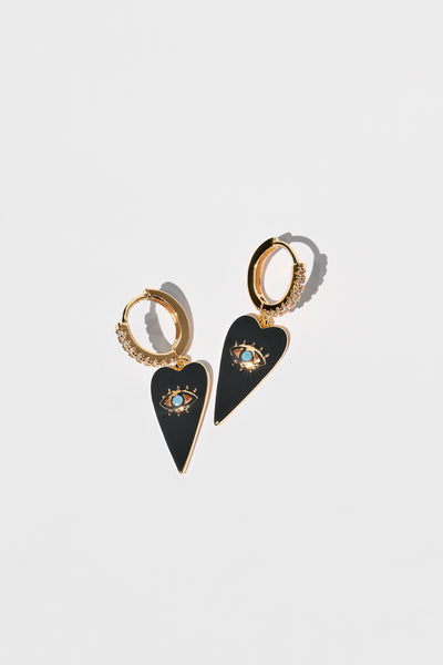 Sammy Eye Heart Earrings - CAMILLA SERETTI