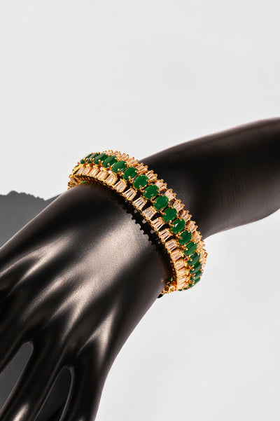 Sisley Bangle, Emerald Gold